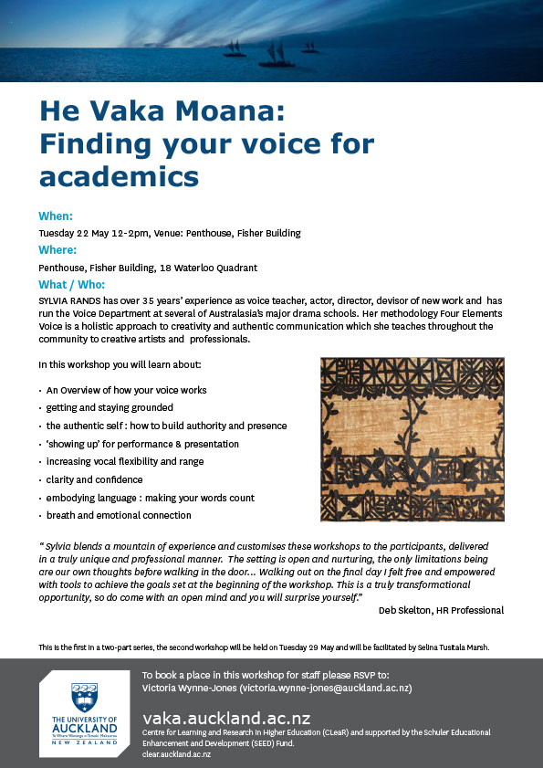 Finding your voice for academics poster